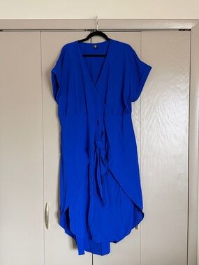 💥3/$20 Tie-Waist Royal Blue Women's Wrap Dress
